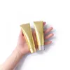 Storage Bottles 50ml Gold Aluminum Plastic Empty Bottle 50g Cosmetic Cream Soft Tube Facial Cleanser Lotion Squeeze Containers