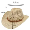 Vintage Western Cowboy Sun Hat Men Women Straw Hat Outdoor Travel Ethnic Style Gift UV Protection Cap Chapeau Beach Hat 240415