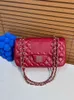 Luxury Designer Bag Flip Bag 7a High Quality Maxi Crossbody Bag Tote Bag Handväska för kvinnor axelväska äkta läder diamantgitter quiltningskedjor plånbok plånbok