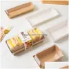 Boîtes d'emballage en gros de la cuisson et boîte d'emballage pour les conteneurs en papier kraft à la graisse à couvercle transparent