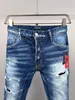 DSQ Phantom Turtle Jeans Homem Jean Mens Designer de luxo Skinny Ripped Guy Cool Hole Denim Fashion Brand Fit Jeans Man Washed calça 5162