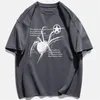 T-shirts coréens y2k coréen Hip Hop Men Streetwear Retro Spider Graphic Harajuku T-shirts à manches courtes surdimensionnées TEES 8XL 240401