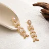 Dingle örhängen trendig imitation pärlpärlor mamma för kvinnor färgglada pärlor dropp örhänge uttalande smycken mors dag mamma gåva
