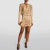 Casual Dresses Women's Draped Mini Dress Fashion Sexy Party Pleated Skin-Friendly Fabric High Quality Spring 2024 Y2K