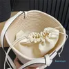 Mini Bucket Bag Summer Straw Bag Designer trawiaste kobiety crossbody luksusowe ramię marka plażowa torebki torebki