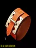 2020 Nieuw mode roestvrij staal Real Leather Bangle Classic Double H Letter Cuff armbanden Silver Bangle Designer Merk Sieraden6196021