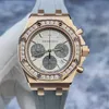 Designer orologio orologi meccanici automatici di lusso femmina 26231or originale materiale in oro rosa 18k a bordo diamante 37 mm orologio da polso l84y