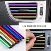 Nya 20st 20 cm Universal Car Air Conditioner Outlet Dekorativ form Gjutning Trim Strips Decor Auto Styling Accessories