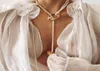 Винтажные жемчужные ожерелья для женщин многослойный колье с колье с цепью с раковиной, кошелька