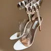 Summer PVC Designer High Heel Shoes Women Sandals Velvet Sexy Stilettos Ladies Shoes Party Wedding Shoes Bride
