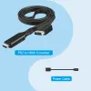 Speakers 1080P Full HD Adapter With DC 5V Power Supply Cable for PS2 to HDMIcompatible TV/Monitor/Projector/PC Computer, Male to Male