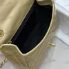 CC Luksusowa marka patentowa skórzana gwiazda plecak projektant damskiej torba na ramię 24 cm Ringer Gold Hardware Metal Bluckle torebka Matelasse Sainse Crossbody Sacoche