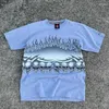 T-shirts pour hommes American Gothic Punk Skull Bone Lettre imprimé T-shirt surdimensionné Y2k Harajuku Cotton décontracté coton