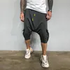 Calça masculina homens homens casuais hip hop solto cor de cor sólida esportes harém harém de homem cortado y2k roupas de ginástica calça as calças de calça pantalones