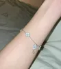 Toppdesign VanCleff Sterling Silver High Edition Mini Six Flower Armband för kvinnor med full diamantljus lyx liten och elegant gåva