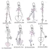 Keychains Fashion Heart Butterfly Bowknot Telefoon Charme Banden autosleutels Hangende hangers Bag Decoratie Lanyard Purse Accessoires Y08E Y08E