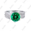 Sunite 50ct 30ct anello di diamanti rosso blu per donna fidanzamento regalo maschile s925 argento rubino sapphire smeraldo 240417