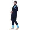 Купальные женские женские плавающие костюм 3xl8xl Пэтч -класс мусульманский прикрытие танков 3pcs hijab с длинными рукавами