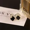 Stud Earrings 1/3/5PAIRS Elegant Not Easily Allergic Square Jewelry Products Black Comfortable To Wear Alloy