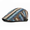 Berets Spring Cotton Print Newsboy Caps Flat Peeded Cap Men and Women Painter Beret Hats 160 D240417