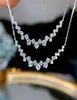 Choucong Victoria Nowa przybycie luksusowa biżuteria 925 srebrne rundy cut biały cz diamentowe kamienie szlachetne obiecuje wisiorek nec7967814