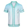 Męskie wydrukowane Casablanca Summer Thin Shirt Casa High Street Shirt T Hawaiian Menprint Krótki swobodny top na plaży