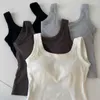 Fast färgväst med Suspender Womens inbyggda bröstkuddfast koppbeläggning och matchande bröst som är mångsidiga för inre yttre slitage-minimalistiska