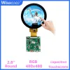 Paneler Wisecoco Round LCD 2,8 tum Circular Display IPS 480x480 Pekskärm RGB -gränssnitt för smarta hushållsapparater Raspberry Pi