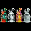 Capsule spatiale eau Bong Silicone Hookah Water Huile avec 14 bol en verre fumant Pipe DAB DABS