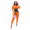 Dames jumpsuits rompers groothandel gebreide geribbelde vrouwen herfst winter bodycon lange mouw verband één stuk outfits skinny overalls casu dhh5j