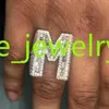 Gioielli designer personalizzati personalizzati hiphop di lusso personalizzato completamente ghiacciato vvs baguette moissanite diamond Men anelli