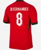 2024 Euro Cup Portugal Soccer Jerseys Ronaldo Joao Felix Pepe Bermardo B.Fernandes Football Shirt 24 25 J.Moutinho Football Shirt Men Kid Kit Women Kvinnor