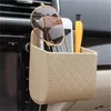 Auto outlet ventiling stoel terug opgeruimde opbergdoos pu lederen munten zak zak organisator hangende houder zak ophangende opslag organizer