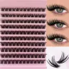 120pcs cluster cils 8-16 mm divolent les cils individuels looks naturels d curl Fluffy Cluster cils extension des cils bricolage