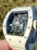 Watch Designer Swiss Automatic Watch Skeleton White Ceramic RM055 Bon état