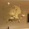 Autocollants de fleurs murales en acrylique miroir fée chambre 3D salon décor de maison diy auto-adhésif imperméable 240329