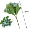 Decoratieve bloemen Kunstmatige nep Rose Silk Daisy Bouquet Home Decor Plastic Planten Bruiloft Decoratietafel Centerpieces