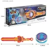 Beyblades Metal Fusion Infinity Nado 6 Standard-Pack-Blazing War Bear Świec metalowy wirujący gopro z Monster Icon Sword Launcher Anime Kid Toy L416