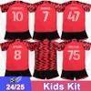 24 25 New Yo Rk Amaya Kids Kit Soccer Jerseys Red Coronel Tolkin Carmona Forsberg Morgan Away Child Football Shirts Kort ärmuniformer