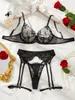 Bras define linger lingerie erótica de renda transparente bordado malha sexy malha pura roupas íntimas não censuradas de casamento inseguro de duas peças