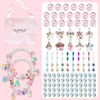 Charm Bracelets High Quantit Diy Bracelet Set One Hair Generation Crystal Beads With Exquisite Gift Box Christmas Accessories