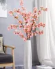 装飾的な花39インチ人工桜の枝シルク背の高い偽のフェイクアレンジメントセット3ピンク