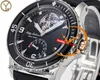 Пятьдесят сами REAL Tourbillon 8 Jours Automatic Mens Watch YSF 5025-1530-52A Power Reserve Steel Case Black Dial Sail-Canvas Strap Super Edition Reloj Hombre Puretime