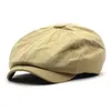 5H88 VJNN Berets 2021 four seasons solid cotton Newsboy Caps Men Flat Peaked Cap Women Painter Beret Hats 30 d240418