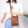 Sac 2024 Vintage Crossbody Women Pu Leather Messenger Multifonction épaule Lady Shopping Handbag Retro Purse Bolso