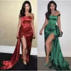 Grüne formale Abend Emerald 2022 Meerjungfrau Kleider sexy Off Schulter Kylie Jenner Promi -Promkleider Seitenschlitzschitzel Arabisch Frauen Speziales Ocn Party Kleid