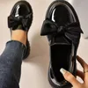 Chaussures habillées dames 2024 High Quality Classics non glissé Daily Women's Bow Toe Toe Toe Talon carré pour femmes