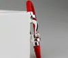 KT Designer Jewelry Luxury Armband Högkvalitativ 1: 1 CSSIC Horseshoe Red Leather för par6637051