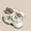 Chaussures décontractées pour femmes chunky Platform Sneakers Vérineurs en cuir patchwork Lace Up Woman Sneaker Dames Flats Running