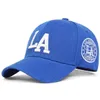 유니isx LA 레터 자수 스냅 백 야구 모자 봄과 가을 야외 조절 가능한 캐주얼 모자 선 스크린 모자